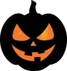 Halloween pumpkin icon set.Evil pumpkin symbol. Halloween decoration cartoon sign.Cute Creepy Spooky Halloween Pumpkin Fall Autumn Sticker Print Illustration.Halloween evil face vector illustration.