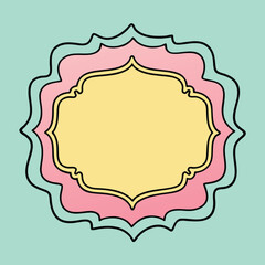 Elegant Pastel Frame Design Decorative Vector Illustration 