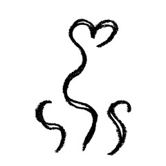 Hand drawn steam and smoke Steam swirls doodle Heat waves or aroma from cooking food and hot coffee, gas and fumes Single element for print, web, design, decor