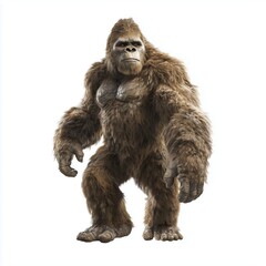 Fototapeta premium Majestic Giant Gorilla in Full Stature , isolated on white background png