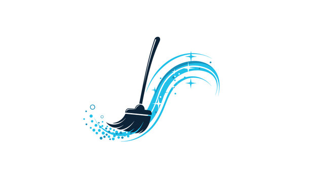 Sparkling clean results with a dynamic broom sweeping away dirt and creating shine