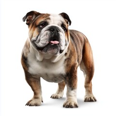 Fototapeta premium Majestic English Bulldog Portrait , isolated on white background png
