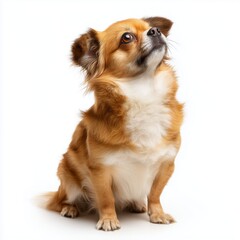 Adorable Chihuahua Looking Up , isolated on white background png