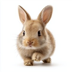 Obraz premium Adorable Baby Bunny Closeup , isolated on white background png