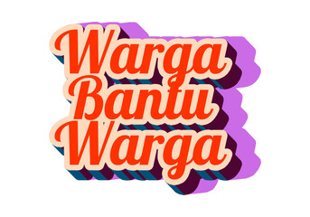 warga bantu warga transparan. thank you message