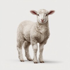 Naklejka premium Adorable Baby Lamb Portrait , isolated on white background png