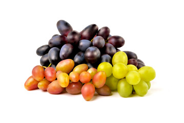 yellow and blue grapes on white plate