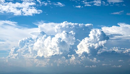 Cloudscape of dramatic cumulus clouds