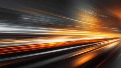 Blurred motion of lights, urban tunnel effect