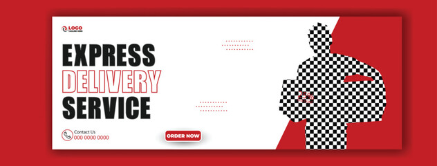 Smiling delivery man holding packages ready for express delivery service