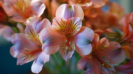 Floral repetition with decreasing saturation, visual storytelling