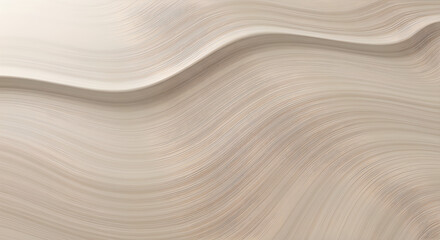 Abstract Wavy Lines Pattern in Soft Beige Tones