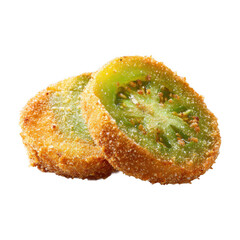 Fried green tomatoes. isolated object [Transparent Background PNG].