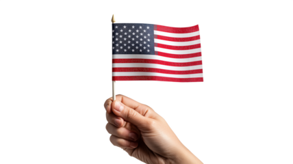 Patriotic Concept with USA Flag in Hand for Independence Day Celebration
