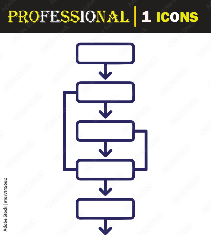 Aufkleber vector art of flowchart diagram illustration on, perfect for illustrating complex processes, data fl