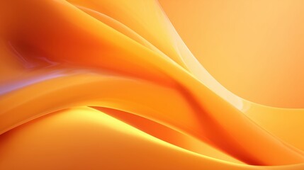 Abstract Orange Flowing Wave Background