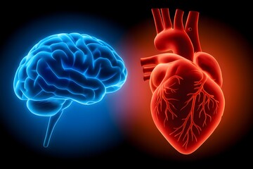 Medical Illustration of the Central Nervous and Circulatory Systems