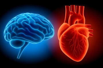Medical Illustration of the Central Nervous and Circulatory Systems