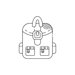 Travel backpack with two front pockets