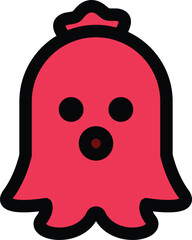 a red octopus sausage shape