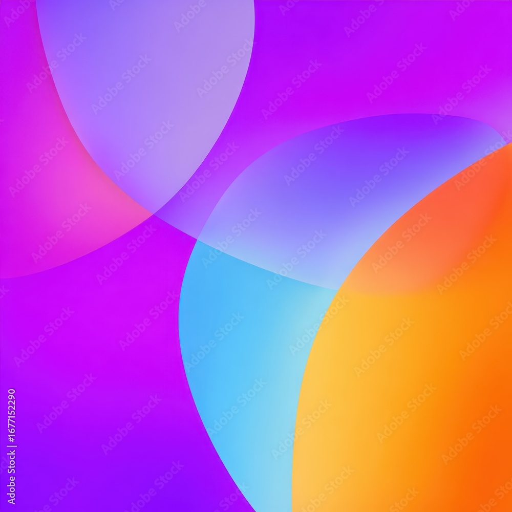 Poster abstract colorful shapes in soft gradient background design