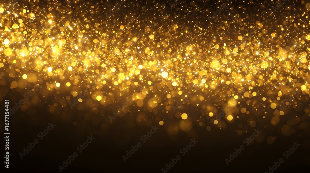 Aufkleber a shimmering background of golden bokeh lights creating a festive and luxurious atmosphere