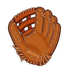 classic brown leather baseball glove mitt