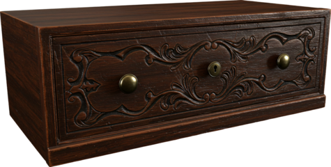 wooden drawer transparent background