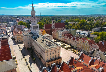 View of Opole old town in Opole Voivodeship, Poland
