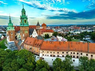 Obraz premium The Wawel Royal Castle, a fortified residency in Krakow, Poland