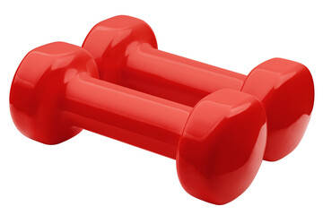 Dumbbell isolated on white background, full depth of field