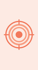 Simple Line Art Bullseye Target with Concentric Circles and Crosshair