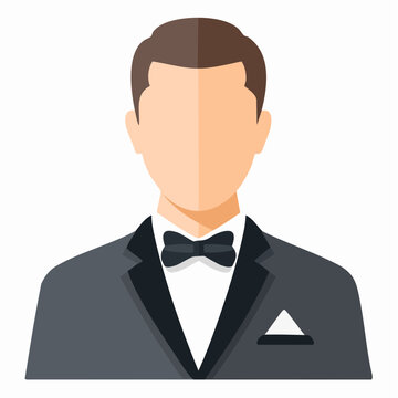 man in suit with bow tie clip art preview