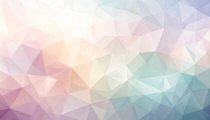 Obraz premium A vibrant abstract geometric background created with a low poly triangular pattern in a soft pastel color gradient