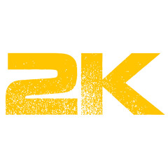 2K Resolution yellow Logo isolated on transparent Background png