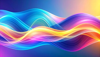 Abstract Flowing Waves of Color, Gradient Stream, and Modern Design