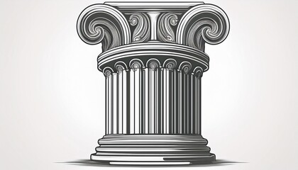 column isolated on white background