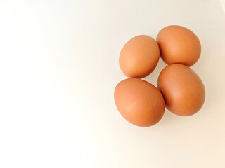 eggs on a white background