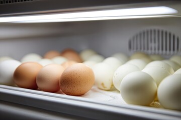 Eggs in a refrigerator