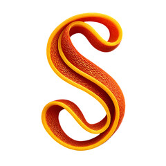 Naklejka premium Single Saffron Thread Curled S Shape Transparent Background, Macro Spice Detail Isolated Exotic Culinary Herb PNG