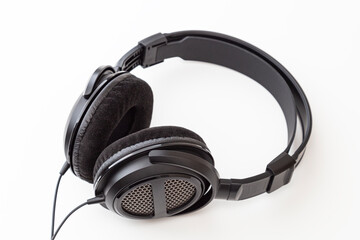 ヘッドホン　白バック