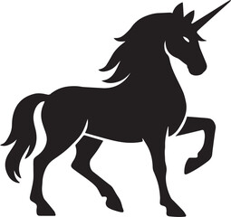 unicorn silhouette vector