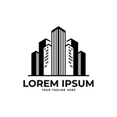 simple logo of a city building skyline