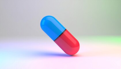 3D render of a vibrant pill