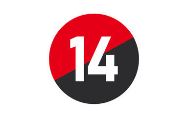 Monogram 14 Number Logo Design Service