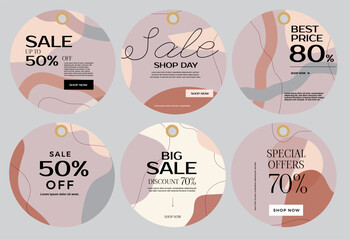 set of sale tags