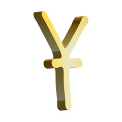 Obraz premium 3d chinese yuan currency symbol. Single element for design