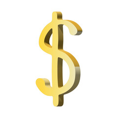 3d dollar currency symbol. Single element for design