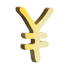 Obraz premium 3d yen currency symbol. Single element for design