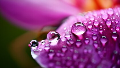 highdetail dewdrop on orchid petal soft background intense focus